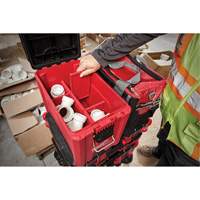 Packout™工具盒紧凑,16-1/5 dx 13“W x 10 H,黑色/红色UAJ143 | TENAQUIP