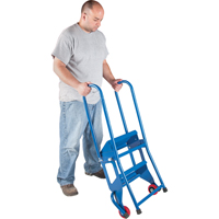 Portable Folding Ladders, 3 Steps, Perforated, 30