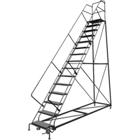 安全斜坡滚梯,15个步骤、穿孔、50°斜面,150“高VC616 | TENAQUIP