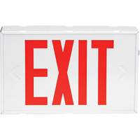 Exit Sign, LED, Battery Operated/Hardwired, 12-1/5